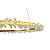 Pendente Lustre Aster Dourado 60x8cm 28W 3000K - OC024G - Imagem 4