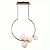 Pendente Lustre Nero Dourado 60x30x69cm 5xG9 50W - MM002G - Imagem 1
