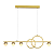 Pendente Lustre PIU Dourado 95x8x31cm 34W 3000K - KA008 - Imagem 1