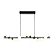 Pendente Lustre Fuxico Dourado 95x17CM 15x2W 3000K - JU007 - Imagem 1