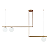 Pendente Lustre Cae Dourado 153x15x130cm 3xG9 21W - DW007 - Imagem 1