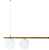 Pendente Lustre Cae Dourado 153x15x130cm 3xG9 21W - DW007 - Imagem 5