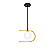Pendente Lustre Beat Preto Dourado 26x12x18cm 1xG9 - HL02 - Imagem 1