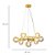 Pendente Lustre Halo French Conhaque 56x24cm 15xG9 - JO004 - Imagem 4