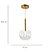 Pendente Lustre Filó Bronze 18x33.5cm 1xG9 - RZ006 - Imagem 4