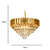 Pendente Lustre 72×43cm 15xE14 Dourado Cristal DCD00459D - Imagem 4