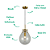 Pendente Caju Dourado Cúpula Vidro 29cm E14 Bella St1882 - Imagem 3
