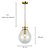 Pendente Caju Dourado Cúpula Vidro 29cm E14 Bella St1882 - Imagem 4