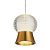 Pendente Bambini Bronze E Transparente (d)9,5cm (a)1cm 1x8w - Imagem 1