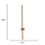Arandela Luminaria Parede 60cm 8W 3000K 800Lm - DCB03145D - Imagem 4