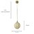 Pendente Redondo 12cm G9 Metal Dourado Cristal - DCD00766D - Imagem 5