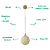 Pendente Redondo 12cm G9 Metal Dourado Cristal - DCD00766D - Imagem 3