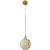 Pendente Redondo 12cm G9 Metal Dourado Cristal - DCD00766D - Imagem 4