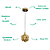 Pendente Cristais 10cm G9 Metal Dourado - DCD00769D - Imagem 3