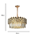 Pendente Lustre 58×29cm 12xE14 Dourado Cristais - DCD01002D - Imagem 3