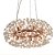 Pendente 60×28cm 12xG9 Metal Rose Cristais - DCD01244D - Imagem 1