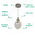 Pendente Led 13cm 5W 3000K 500Lm Metal Cristal - DCD02166D - Imagem 2