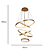 Pendente Lustre Led Aneis 100cm 140W 3000K 14000Lm - DCD02820D - Imagem 4