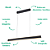 Pendente Led 100×3,5×200cm 60W 3000K Aluminio - DCD03016D - Imagem 3