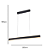 Pendente Led 100×3,5×200cm 60W 3000K Aluminio - DCD03016D - Imagem 4