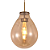 Pendente 22×30cm E27 Metal Bronze Vidro Conhaque - DCD04006D - Imagem 1