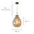 Pendente 22×30cm E27 Metal Bronze Vidro Conhaque - DCD04006D - Imagem 4