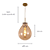 Pendente 30×40cm E27 Metal Bronze Vidro Conhaque - DCD04008D - Imagem 4