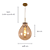 Pendente 48×62cm 3xE27 Metal Bronze Vidro Conhaque - DCD04012D - Imagem 4