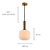 Pendente 20×19cm E27 Metal Bronze Vidro - DCD04040D - Imagem 4