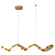 BAN1PD01DR100 Pendente Led Bando Dourado 100x18x11,5cm 30W - Imagem 1