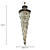 Pendente Lustre 80×260cm 34xE14 Metal Cristais - DCD06514D - Imagem 4