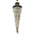 Pendente Lustre 80×260cm 34xE14 Metal Cristais - DCD06514D - Imagem 1