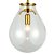 Pendente Caju Vidro Transparente 48cm E27 Bella - Imagem 1