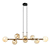 Hl004G Pendente Abaporu Bronze Globos Champagne 8xG9 110cm - Imagem 1
