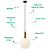HL008M Pendente Cuica Bronze Branco 30x47cm E27 40W - Imagem 3