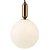 HL008M Pendente Cuica Bronze Branco 30x47cm E27 40W - Imagem 1