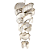 Pendente 80×200cm 40xE14 Metal Dourado Cristal DCD06516D - Imagem 1