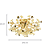 Plafon 72X35cm 20xG4 Metal Gold Cristais DCX06218D - Imagem 4