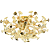 Plafon 72X35cm 20xG4 Metal Gold Cristais DCX06218D - Imagem 1