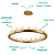 Pendente Led Roca 80x11cm 36W 2160Lm 3000K Dourado BC003G - Imagem 3