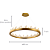 Pendente Led Roca 80x11cm 36W 2160Lm 3000K Dourado BC003G - Imagem 4
