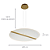 Pendente Led Friso 52xcm 30W 1500Lm 3000K Dourado BD005 - Imagem 4