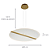 Pendente Led Friso 66x2cm 35W 1750Lm 3000K Dourado BD006 - Imagem 4