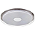 Plafon Domo 50x6cm 36W 2520Lm 3000K Prata BD008C - Imagem 1