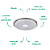 Plafon Domo 50x6cm 36W 2520Lm 3000K Prata BD008C - Imagem 3