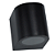 Arandela Parede Dots 7,2x9,5x8cm GU10 Mr16 IP65 Preto DL158B - Imagem 1