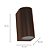 Arandela Parede Dots 7,2x9,5x15cm 2xGU10 Mr16 Ip65 DL159C - Imagem 4