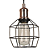 Pendente Cage 15x20cm E27 Bulbo Cobre Preto JY009 - Imagem 1