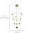 Pendente Led Mondo 70x7cm 71W 5600Lm 3000K Dourado KA002 - Imagem 4