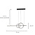 Pendente Led Anima 4x91x30cm 32W 1600Lm 3000K Preto KA006B - Imagem 4